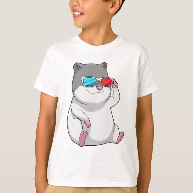 Camiseta Hamster com Óculos (Frente)