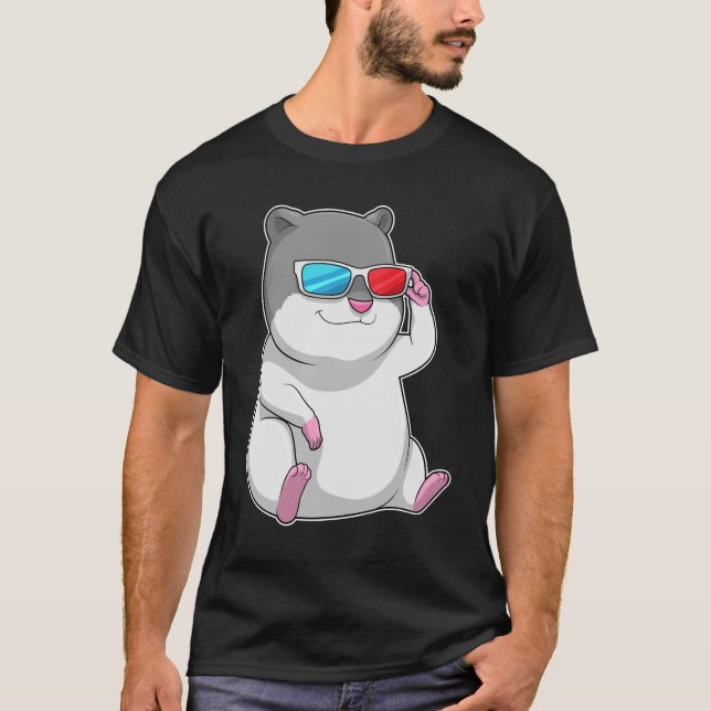 Camiseta Hamster com Óculos (Frente)