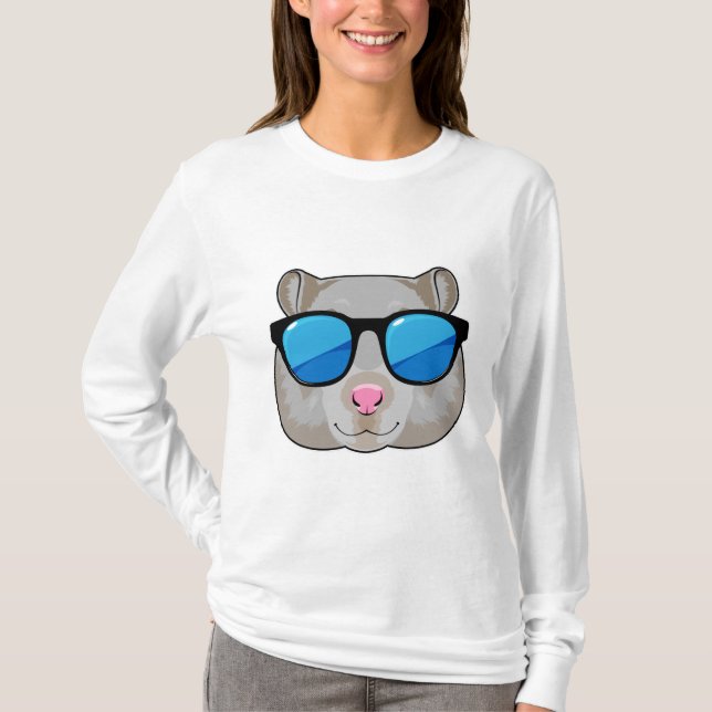 Camiseta Hamster com óculos de sol (Frente)