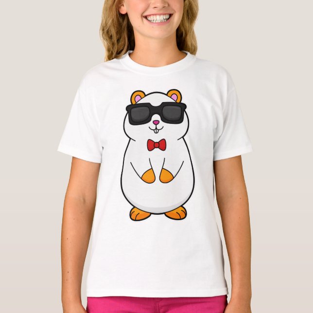Camiseta Hamster com óculos de sol e Arco (Frente)