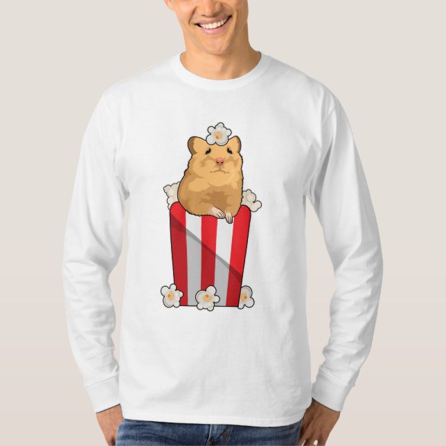 Camiseta Hamster com pipoca (Frente)