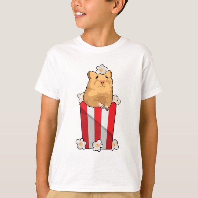 Camiseta Hamster com pipoca (Frente)