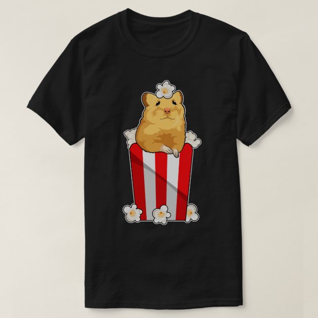 Camiseta Hamster com Pipoca (Frente do Design)