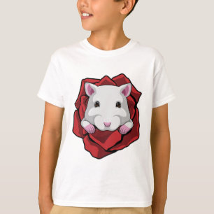 Camiseta Hamster com Rosa