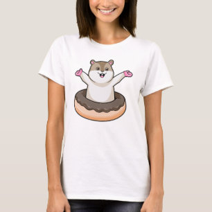 Camiseta Hamster com Rosquinha de Chocolate