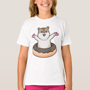 Camiseta Hamster com Rosquinha de Chocolate