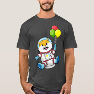 Camiseta Hamster como astronauta em fantasia com balões