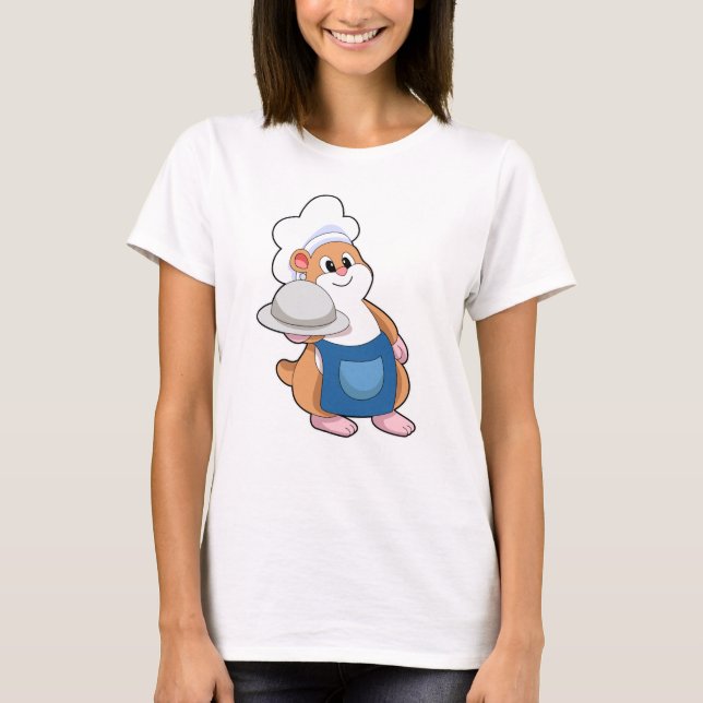 Camiseta Hamster como Cook com Púltimo (Frente)