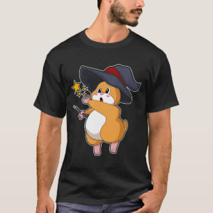 Camiseta Hamster como Feiticeiro com varinha mágica