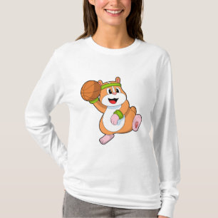 Camiseta Hamster como jogador de basquetebol