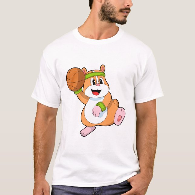 Camiseta Hamster como jogador de basquetebol (Frente)