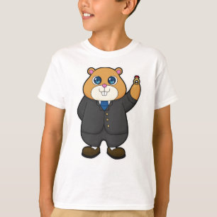 Camiseta Hamster como noivo com aliança de casamento