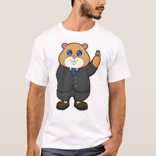 Camiseta Hamster como noivo com aliança de casamento