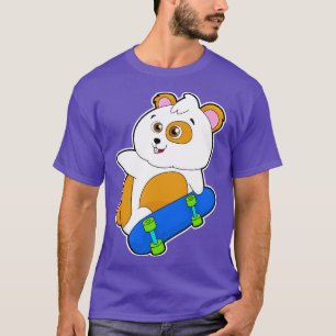 Camiseta Hamster como Patinador com skate