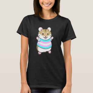 Camiseta Hamster de Bandeira do Orgulho Trans da Pipsqueake