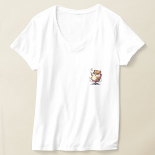 Camiseta Hamster de desenho animado fofo girando na cadeira