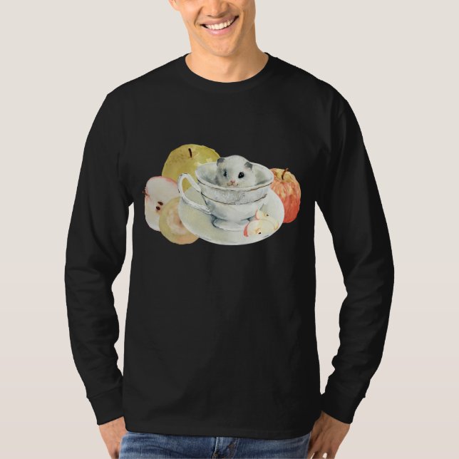 Camiseta Hamster De Maçã Em Teacup Comida Iummy Gui (Frente)