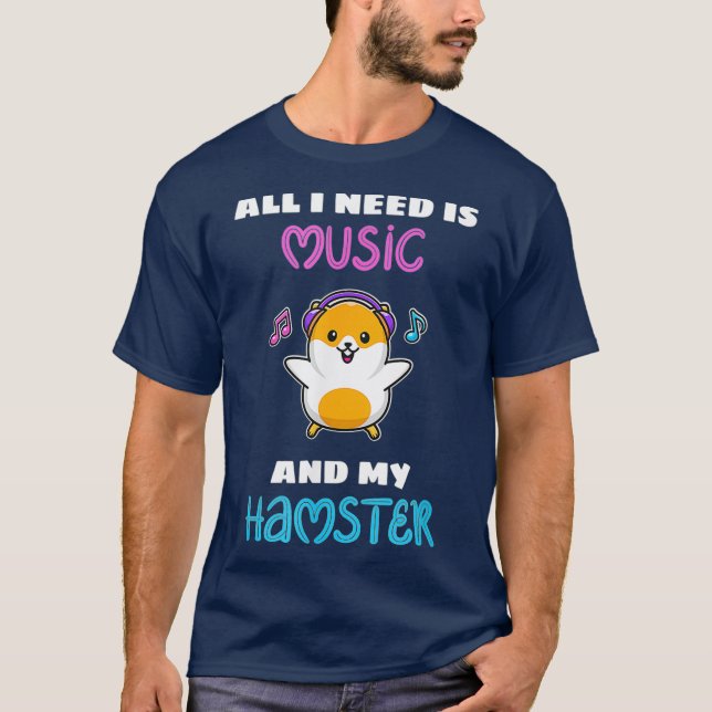Camiseta Hamster de Música (Frente)