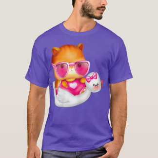 Camiseta Hamster de Verão num Cisne Cute Inflável -