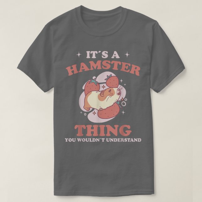 Camiseta Hamster Dizendo Morangos Hamster Morango (Frente do Design)