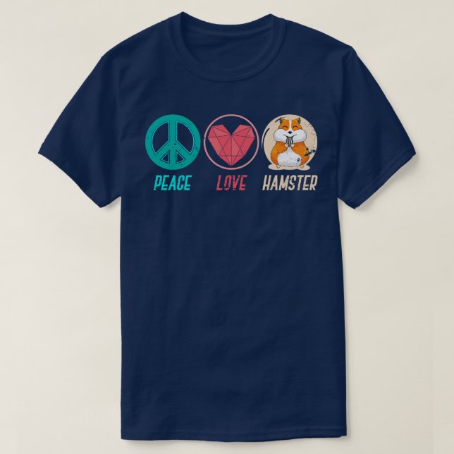 Camiseta Hamster do Amor pela Paz (Frente do Design)