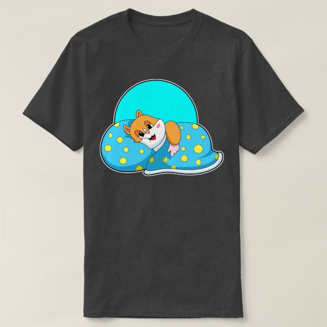 Camiseta Hamster dormindo com cobertor (Frente do Design)