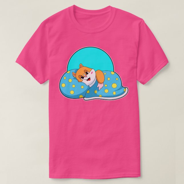 Camiseta Hamster dormindo com cobertor (Frente do Design)