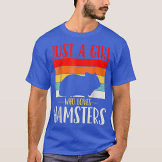 Camiseta Hamster é apenas uma garota que ama o Retro de Ham