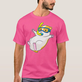 Camiseta Hamster em mergulho com óculos de natação