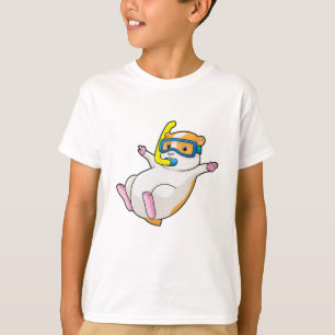 Camiseta Hamster em mergulho com óculos de natação