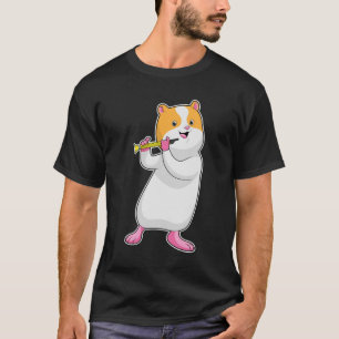 Camiseta Hamster em Música com Flute