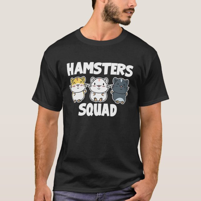 Camiseta Hamster For Guinea Pig   Hamsters Squad (Frente)