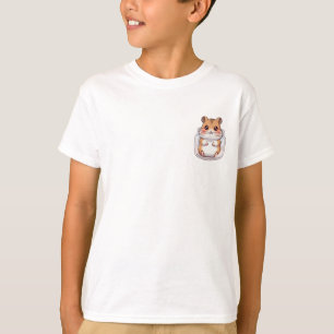 Camiseta Hamster Gordinho Apertado em Pote para Crianças