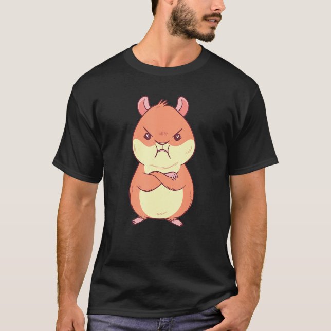 Camiseta Hamster Grumpy Irritado (Frente)