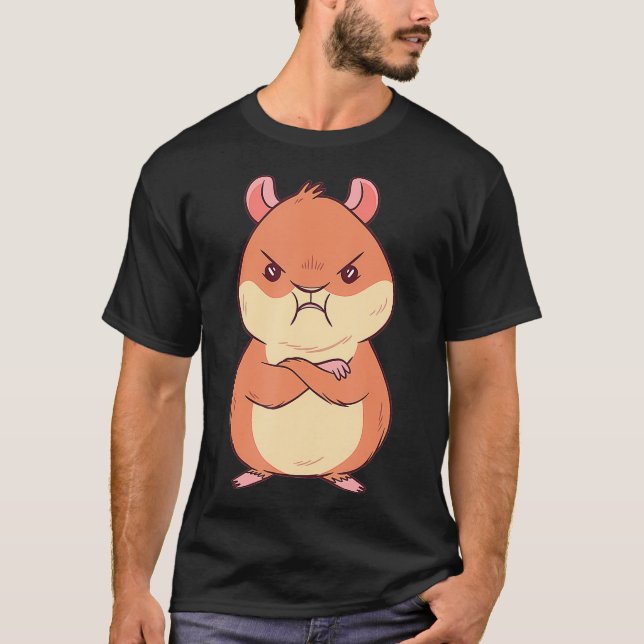 Camiseta Hamster Grumpy Irritado (Frente)