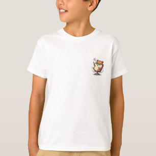Camiseta Hamster Inteligente Usando Óculos Crianças