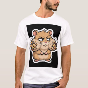 Camiseta Hamster Julgador Olhar de Esquina Engraçado