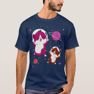 Camiseta Hamster Lésbico No Orgulho Lésbico No Espaço