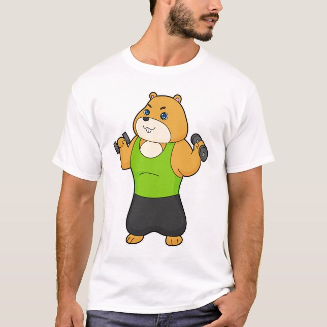 Camiseta Hamster Malhação Dumbbell (Frente)