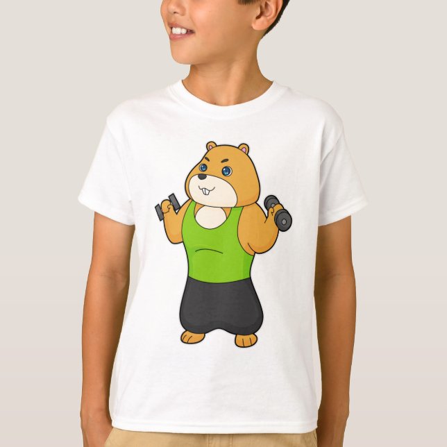 Camiseta Hamster Malhação Dumbbell (Frente)