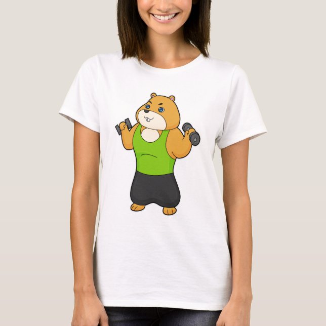 Camiseta Hamster Malhação Dumbbell (Frente)