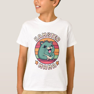 Camiseta Hamster Mamãe Fofa Kawaii Roedor Mãe