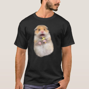 Camiseta Hamster Memória Assustada Crianças Cristão Bonito 