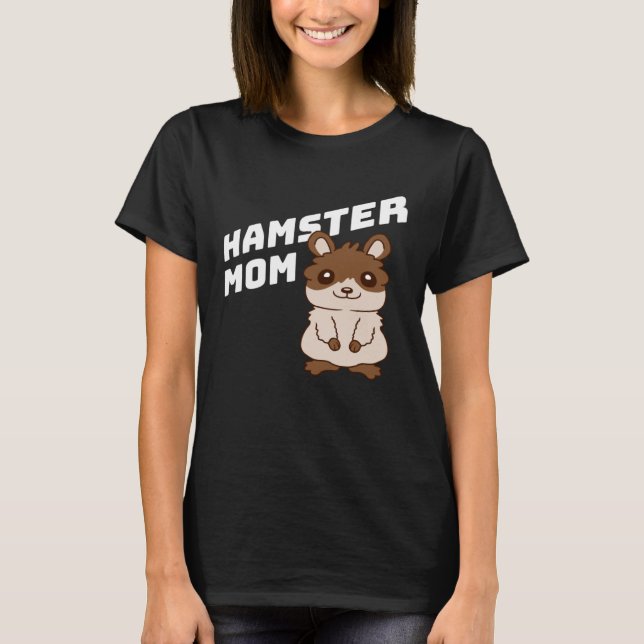 Camiseta Hamster Mom Cute Little Pet Owner Girl Mother Momm (Frente)