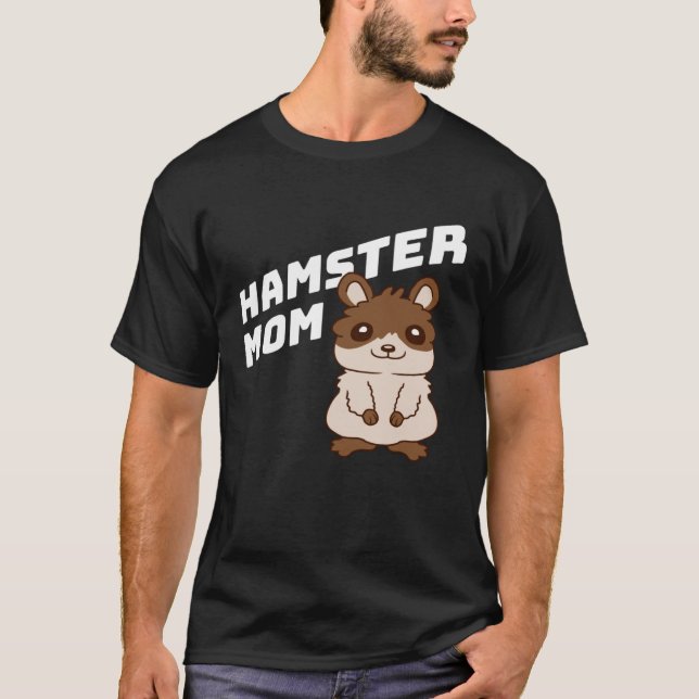 Camiseta Hamster Mom Cute Little Pet Owner Girl Mother Momm (Frente)