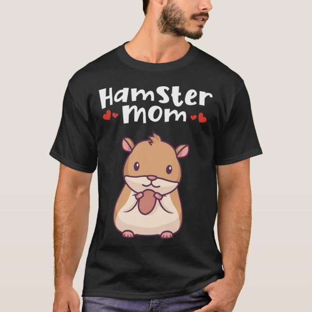 Camiseta Hamster Mom Dwarf Syrian Golden European  Hamster (Frente)