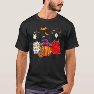 Camiseta Hamster Múmia Bruxas Abóbora Custo do Dia das Brux