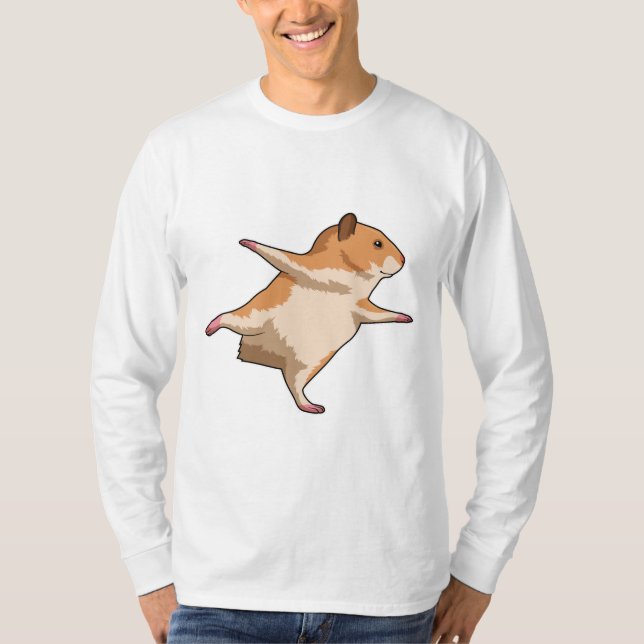 Camiseta Hamster nas Pernas Estressantes de Yoga (Frente)