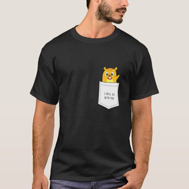 Camiseta Hamster Pocket Eu Irei Com Você Mic Rodado Do Rato (Frente)