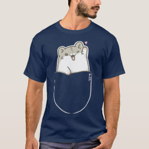 Camiseta Hamster Pocket Love Heart Engraçado Pet Amante de